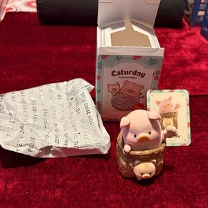Caturday Lulu Piggy “Paper bag” new with box card bag
